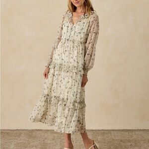 Chic Floral Long Sleeve Dress